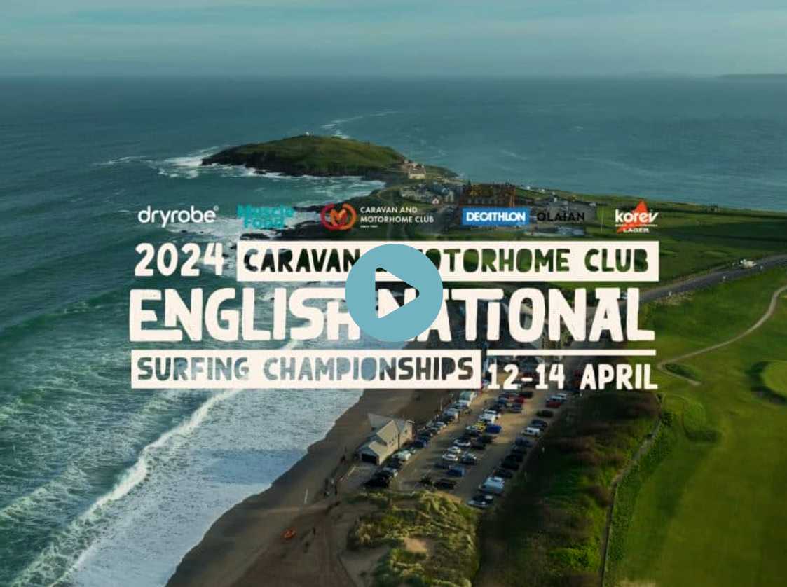 Caravan and Motorhome Club Sponsors 2025 English National Surfing Championships